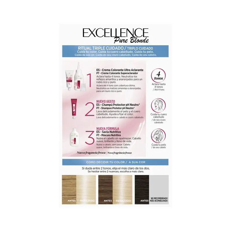 L'Oréal Paris Excellence Pure Blonde Ultra-Lightening - Teinte 03 Blond cendré ultra clair