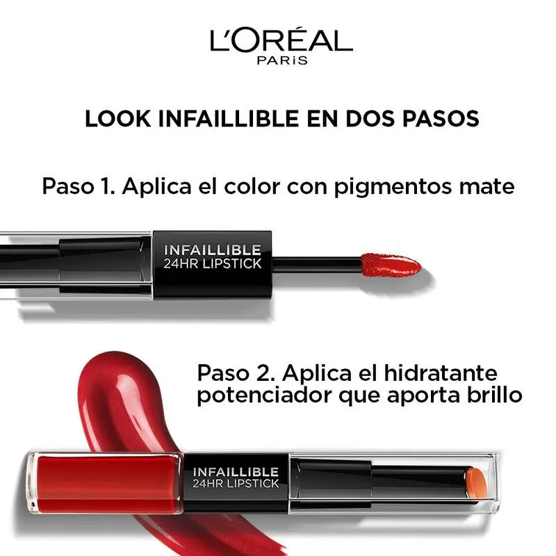 L'Oréal Paris Infallible 24H 404 Corail Constant Coral Rouge à lèvres permanent