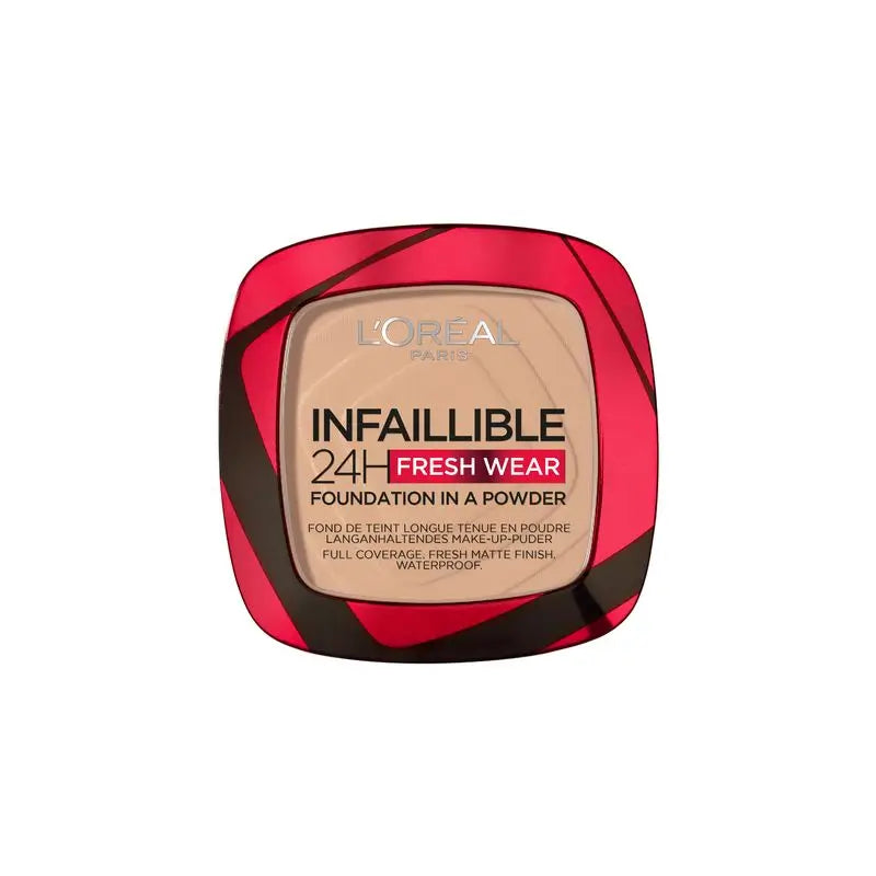 L'Oréal Paris Infallible 24H Poudre Compacte Matte Longue Durée Teinte 130 True Beige Pour Peaux Moyennes