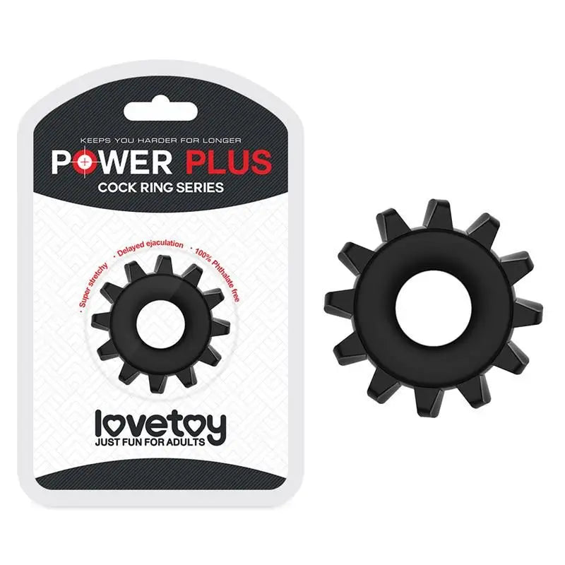 Lovetoy Anneau de pénis Power Plus Noir Modèle 2