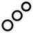 Lovetoy Pack de 3 anneaux noirs pour bite Power Plus