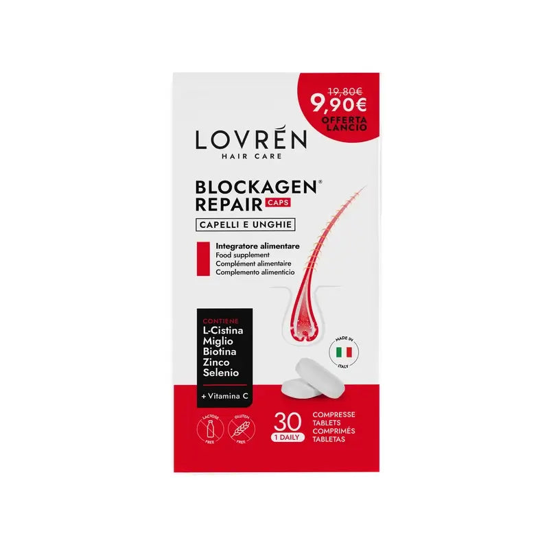 Lovrén Hair Care Blockagen Repair Caps Complément alimentaire, 30 gélules
