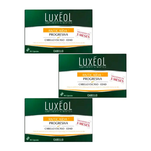 Luxeol Anticaida Progressive, Pack 3 x 90 comprimés