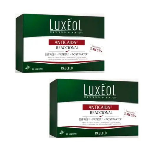 Luxeol Anticaida Reaccional, Pack 2 x 90 comprimés