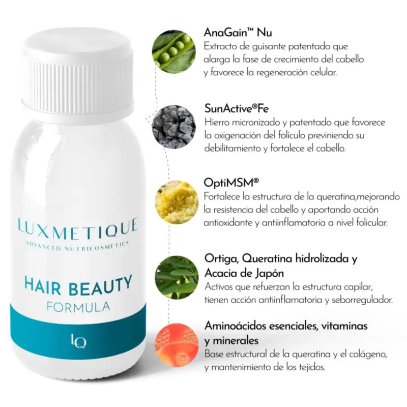 Luxmetique Hair Beauty Formula, 15 drinkable vials x 30ml