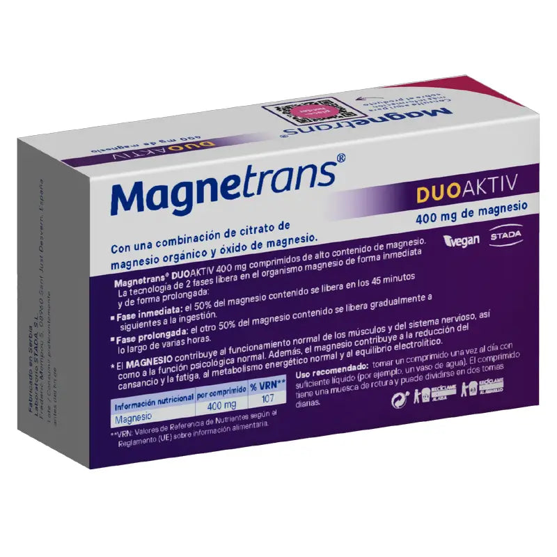 Magnetrans Magnetrans Duo Activ 400 mg de magnésium, 20 gélules