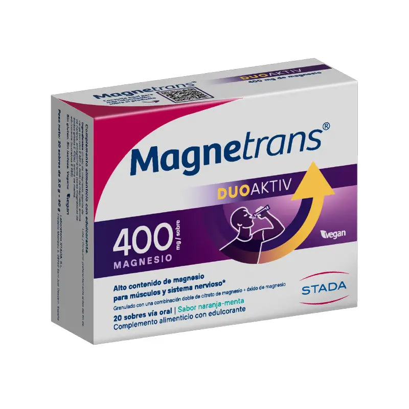 Magnetrans Magnetrans Duo Activ 400 mg de magnésium, 20 sachets