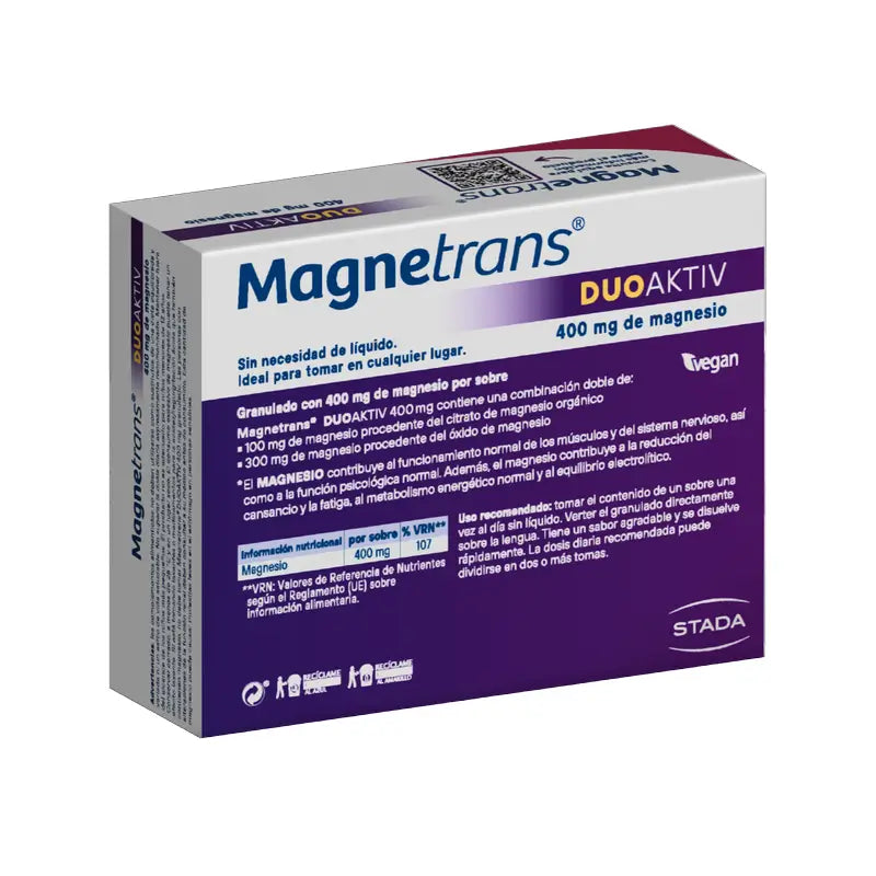 Magnetrans Magnetrans Duo Activ 400 mg de magnésium, 20 sachets