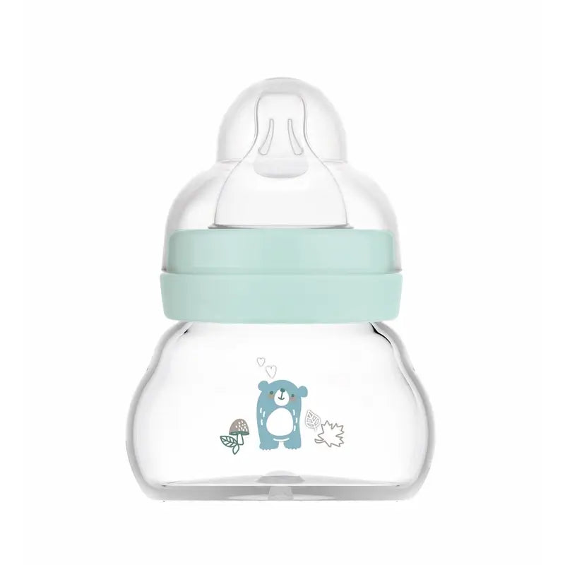 Mam Baby Biberon Crystal Feel Good Bleu mat, 90Ml