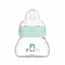Mam Baby Biberon Crystal Feel Good Bleu mat, 90Ml