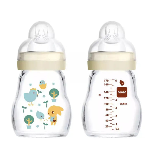 Mam Baby Baby Baby Baby Bottle Crystal Feel Good Neutral Matt, 170Ml