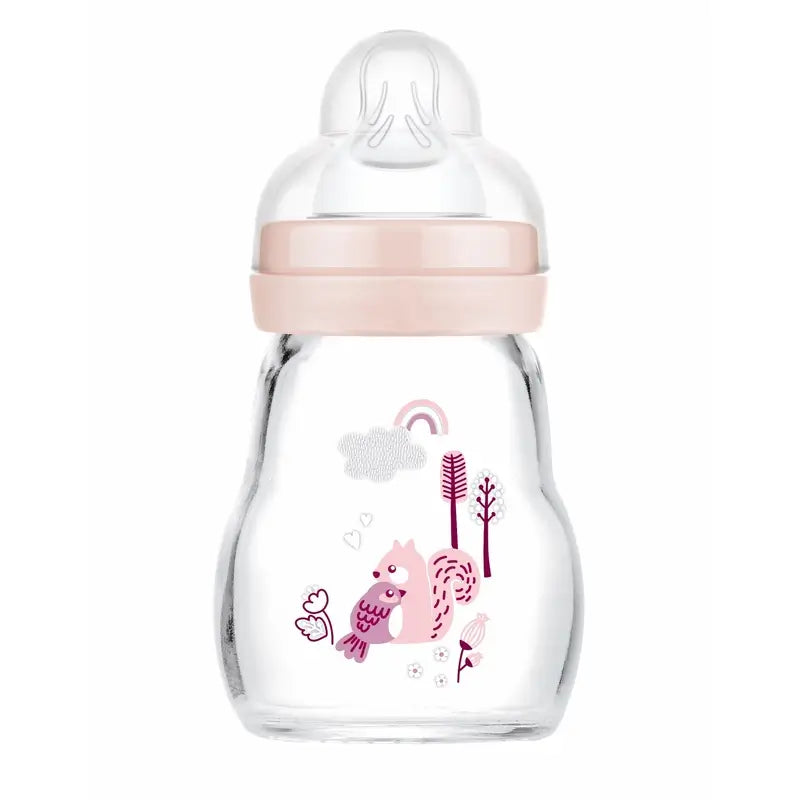 Biberon Mam Baby Crystal Feel Good Matt Pink, 170 ml