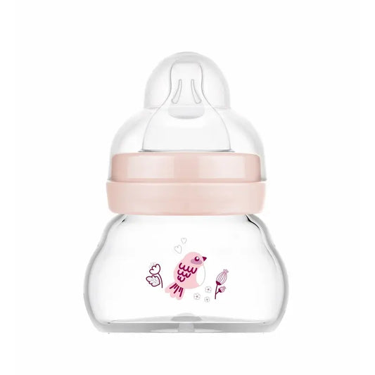 Mam Baby Feel Good Bouteille en verre rose mat, 90 ml