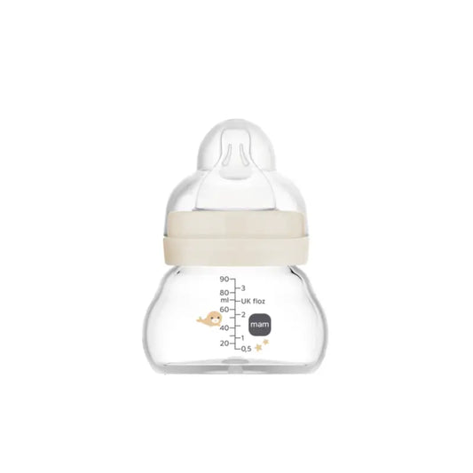 Mam Baby Biberon Crystal Feel Good Neutral Pink, 90 ml