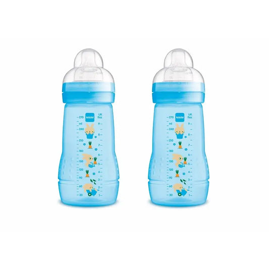 Mam Baby Easy Active Biberon Bleu vif, 2X270Ml