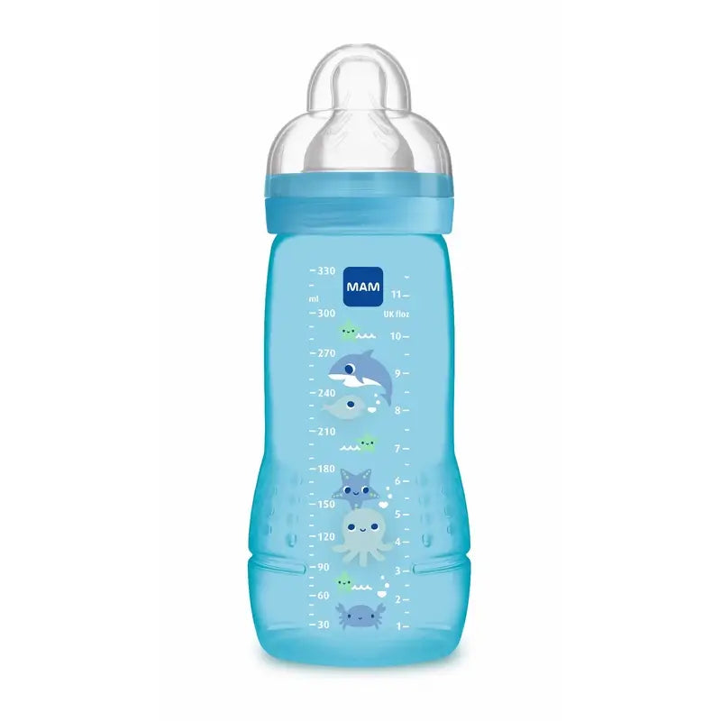 Mam Baby Easy Active Biberon bleu vif, 330 ml