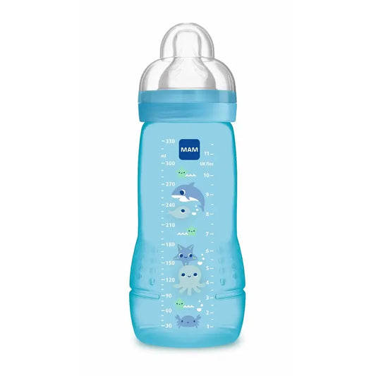 Mam Baby Easy Active Biberon bleu vif, 330 ml