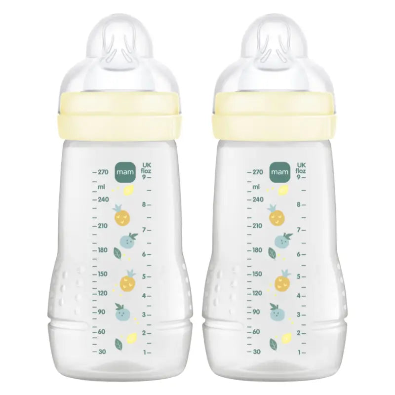 Mam Baby Easy Active Biberon Neutre Brillant, 2X270Ml