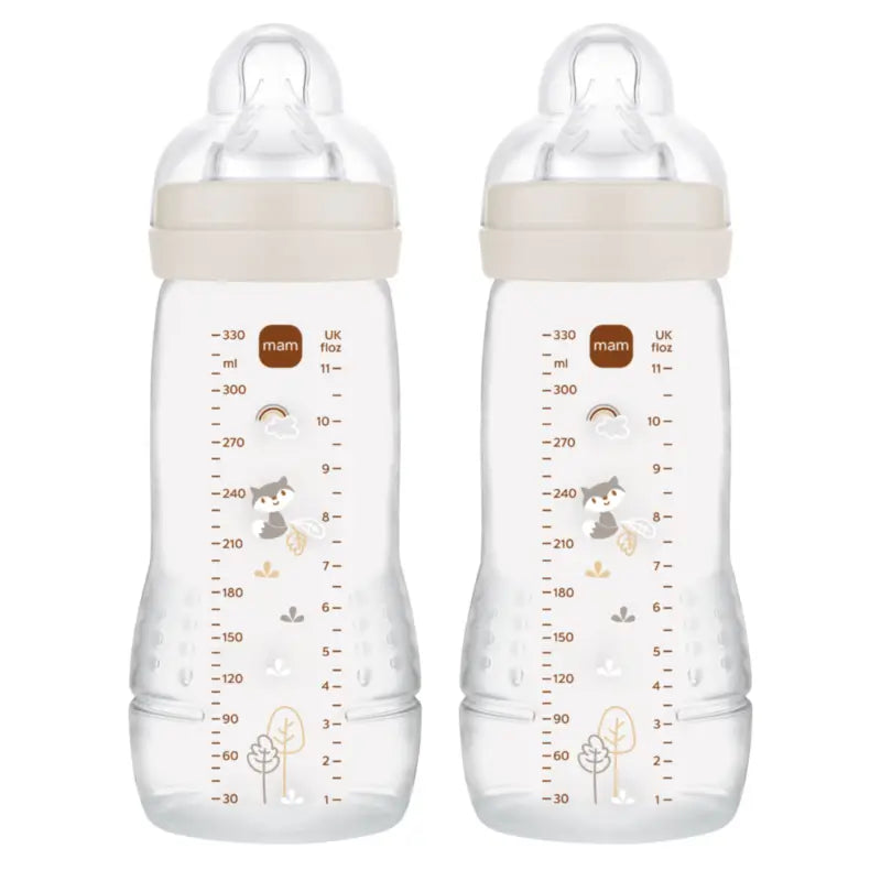 Mam Baby Easy Active Biberon Neutre Brillant, 2X330Ml