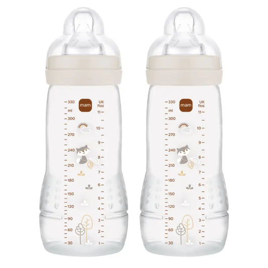 Mam Baby Easy Active Biberon Neutre Brillant, 2X330Ml