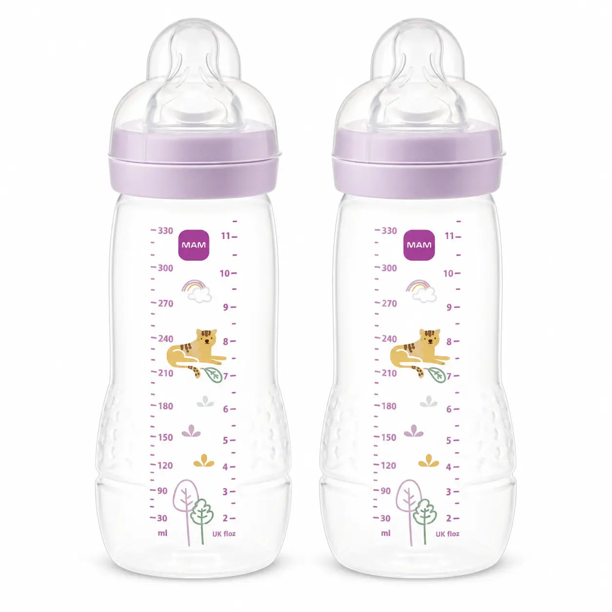 Mam Baby Easy Active Biberon rose vif, 2X330Ml