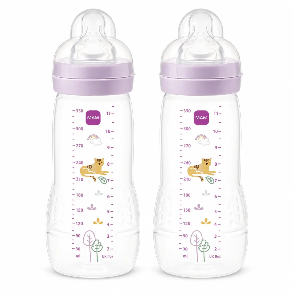 Mam Baby Easy Active Biberon rose vif, 2X330Ml