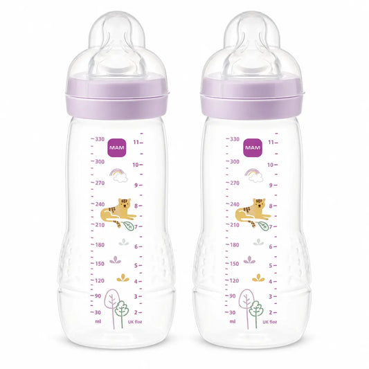 Mam Baby Easy Active Biberon rose vif, 2X330Ml