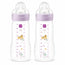 Mam Baby Easy Active Biberon rose vif, 2X330Ml