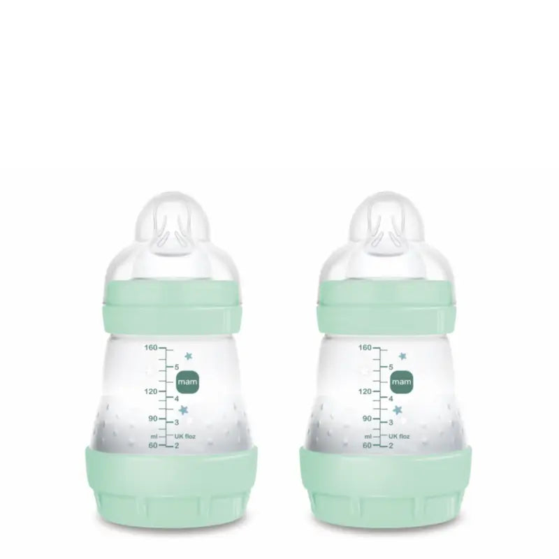 Mam Baby Easy Start Biberon Anti-colique Bleu vif, 2X160Ml