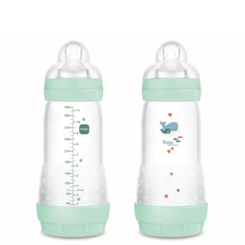Mam Baby Easy Start Anti-Colic Bottle Bright Blue, 2X320Ml