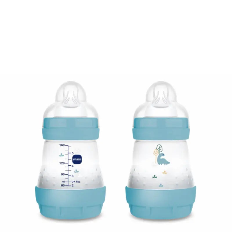 Mam Baby Easy Start Biberon anti-colique Bleu mat, 2X160Ml