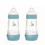 Mam Baby Easy Start Biberon anti-colique Bleu mat, 2X260Ml
