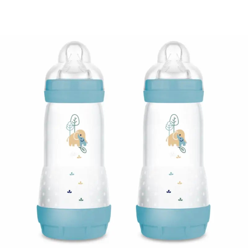 Mam Baby Easy Start Biberon Anti-Colique Bleu Mat, 2X320Ml
