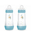 Mam Baby Easy Start Biberon Anti-Colique Bleu Mat, 2X320Ml