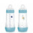 Mam Baby Easy Start Biberon Anti-Colique Bleu Mat, 2X320Ml