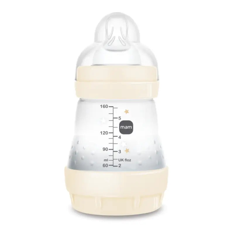 Mam Baby Easy Start Biberon neutre anti-colique brillant, 160 ml