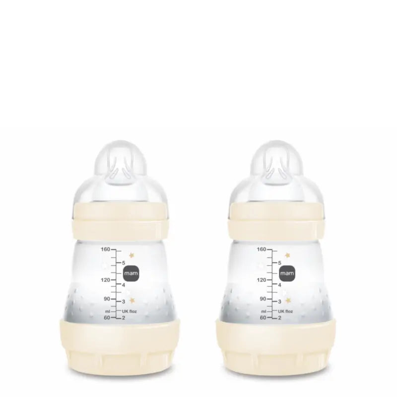 Mam Baby Easy Start Biberon neutre anti-colique brillant, 2X160Ml
