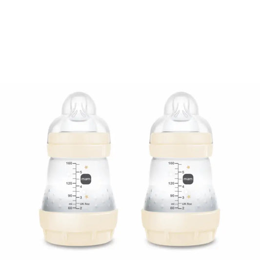 Mam Baby Easy Start Biberon neutre anti-colique brillant, 2X160Ml