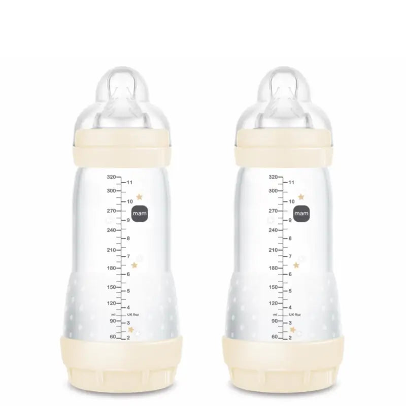 Mam Baby Easy Start Biberon neutre anti-colique brillant, 2X320Ml