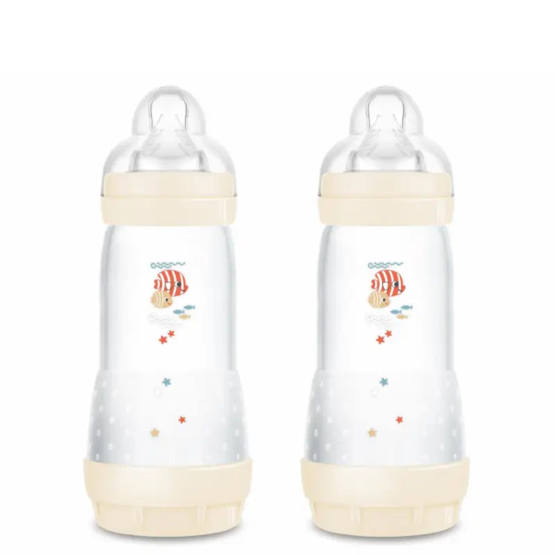 Mam Baby Easy Start Biberon neutre anti-colique brillant, 2X320Ml