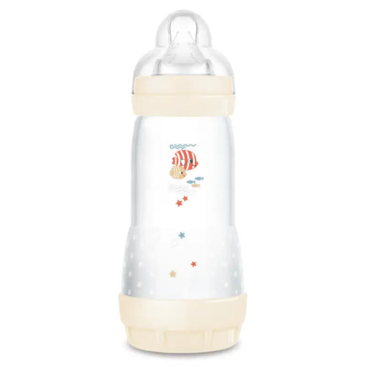 Mam Baby Easy Start Biberon neutre anti-colique brillant, 320 ml