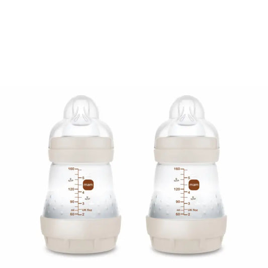 Mam Baby Easy Start Biberon Anti-colique Neutre Mat, 2X160Ml