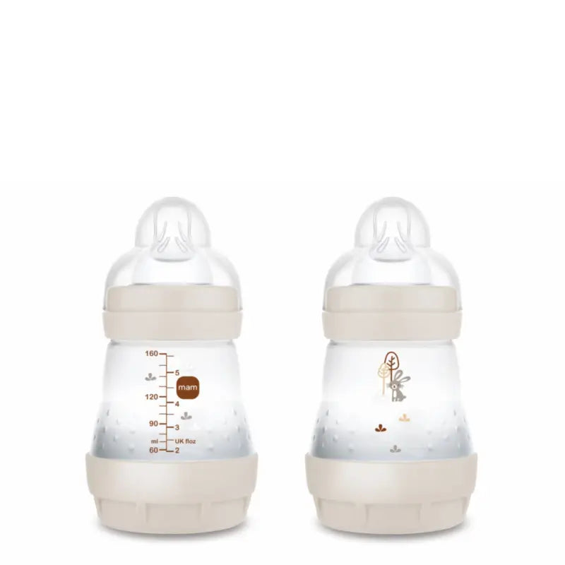 Mam Baby Easy Start Biberon Anti-colique Neutre Mat, 2X160Ml