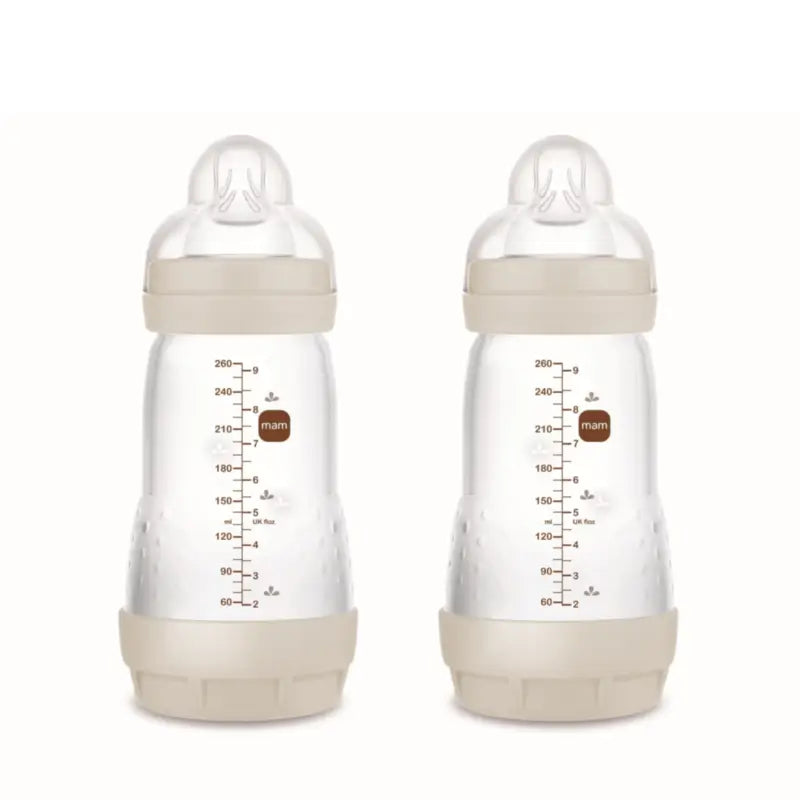 Mam Baby Easy Start Biberon Anti-Colique Neutre Mat, 2X260Ml