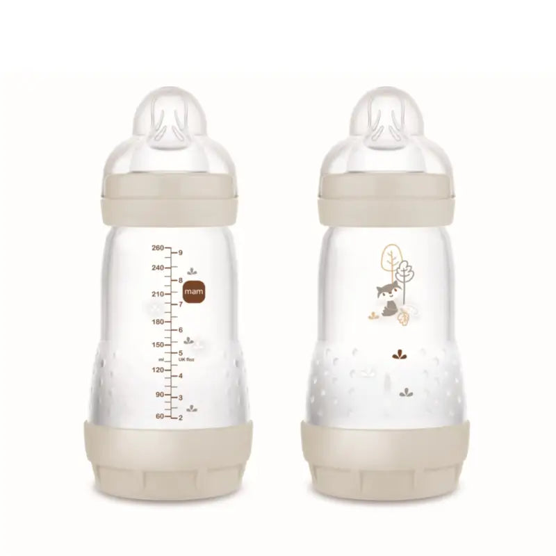 Mam Baby Easy Start Biberon Anti-Colique Neutre Mat, 2X260Ml