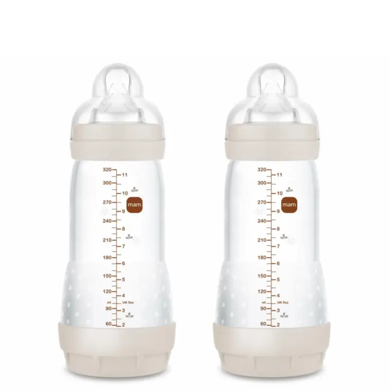 Mam Baby Easy Start Biberon Anti-colique Neutre Mat, 2X320Ml