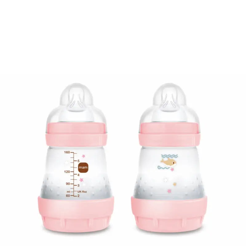 Mam Baby Easy Start Biberon anti-colique rose vif, 2X160Ml