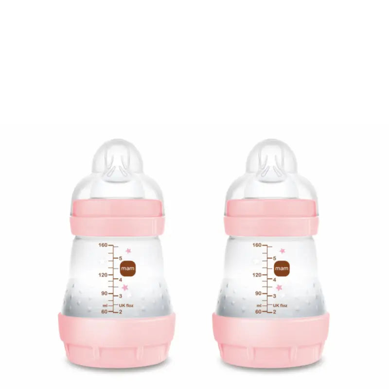 Mam Baby Easy Start Biberon anti-colique rose vif, 2X160Ml