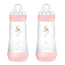 Mam Baby Easy Start Biberon anti-colique rose vif, 2X320Ml