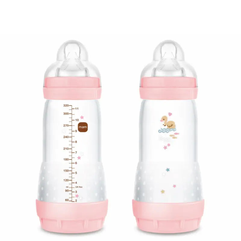 Mam Baby Easy Start Biberon anti-colique rose vif, 2X320Ml